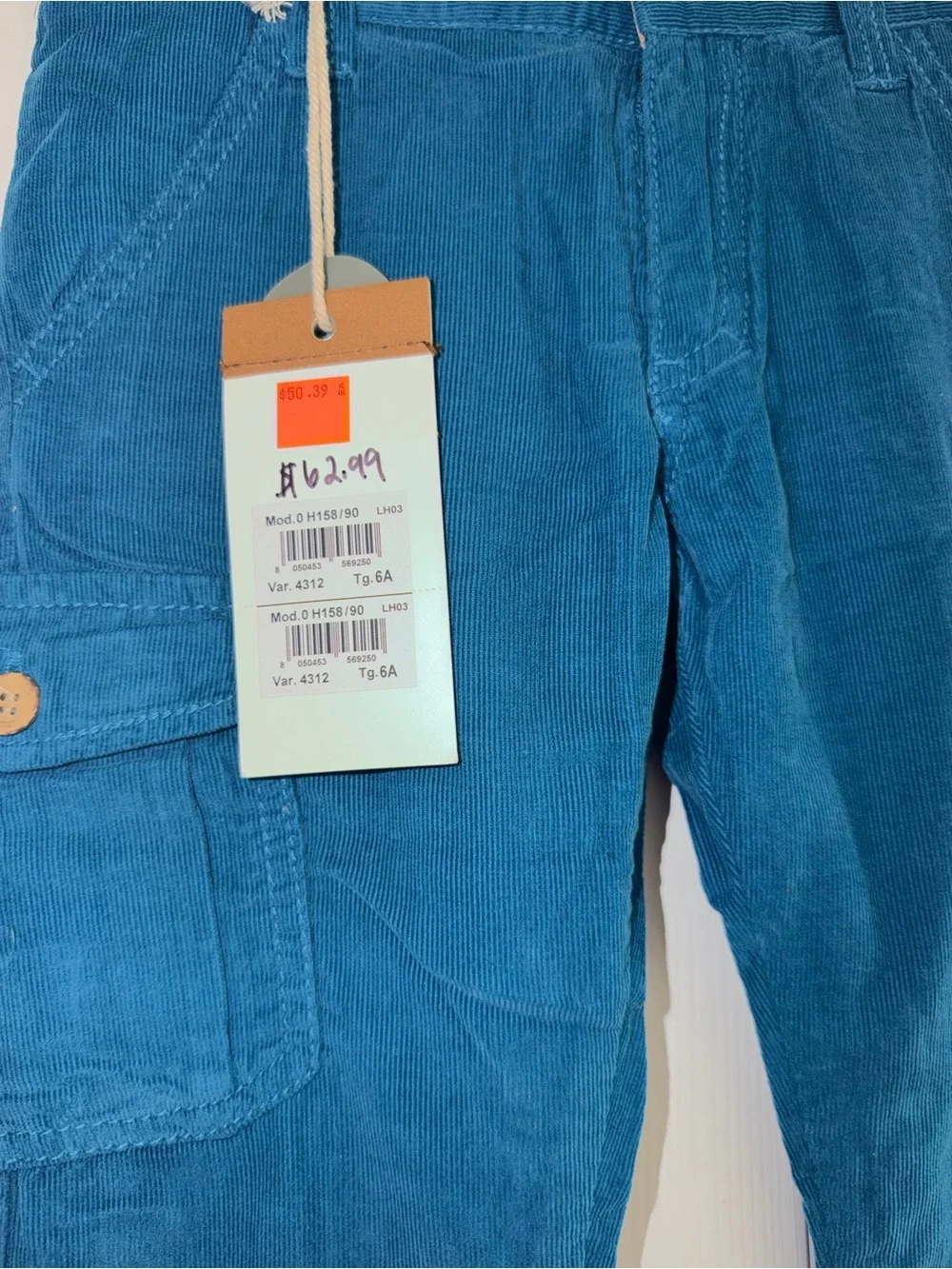 NWT Kids Teal Corduroy Pants | CHOOSE SIZE 5A 6A 7A | $62